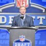 Roger Goodell at the draft podium
