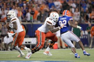Zion Nelson of Miami Hurricanes