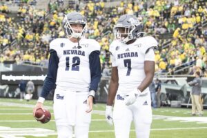 Nevada QB and WR Carson Strong and Romeo Doubs