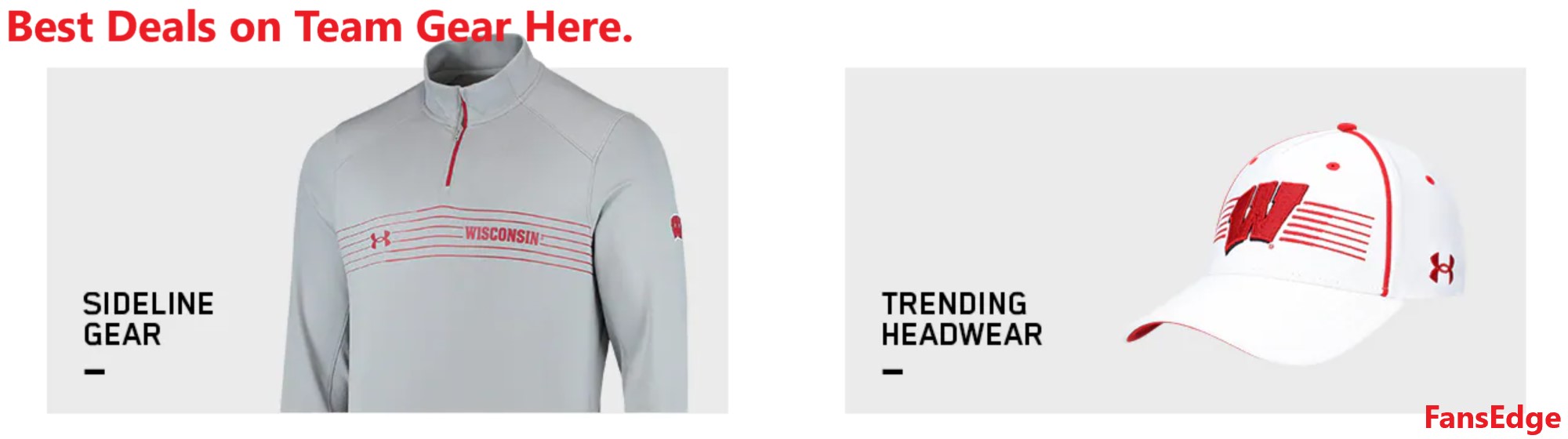 Wisconsin team apparel ad