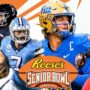 Senior bowl image with Kenny Pickett, Malik Willis, Sam Howell and Desmond Ridder.