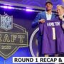 Kyle Hamilton on draft stage with Roger Goodell